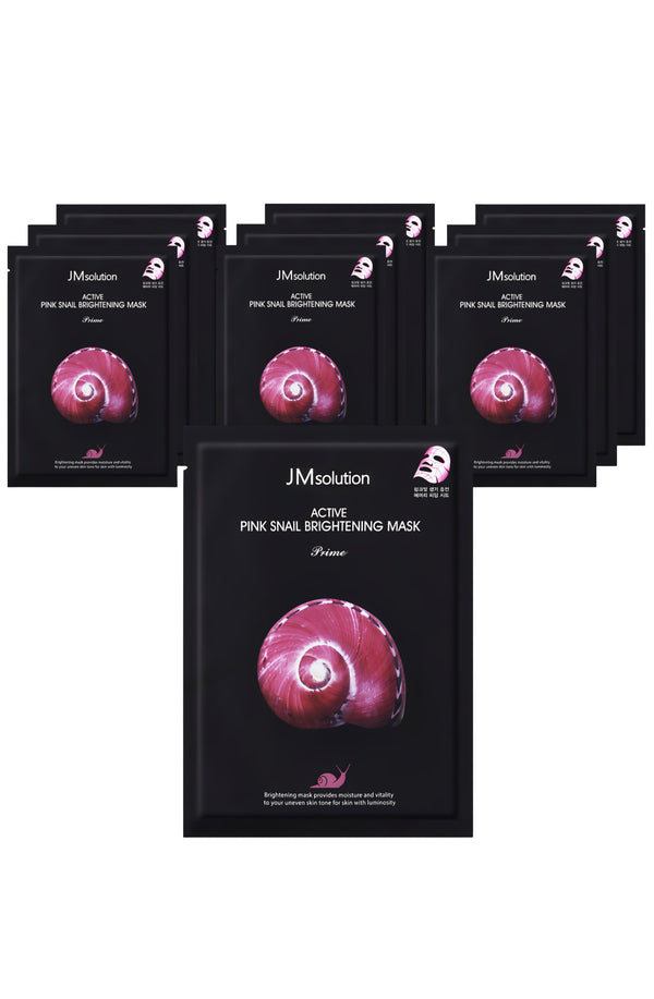 Pink Snail Brightening Mask – Bright Glow & Smooth Texture (30 Sheets)