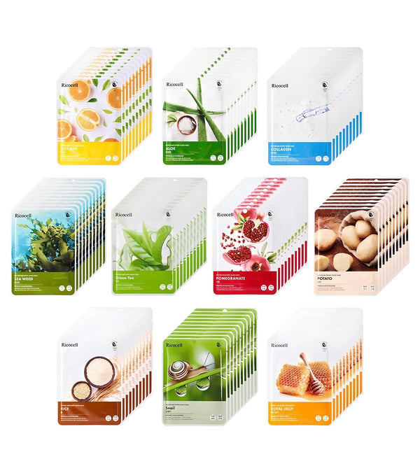 Complete Recovery Mask Set – 10 Types for Full Skincare Routine (100 Sheets)