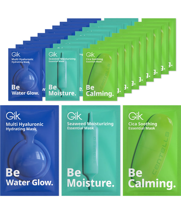 Triple Care & Moisture Mask – 3 Types Hydration Collection (30 Sheets)