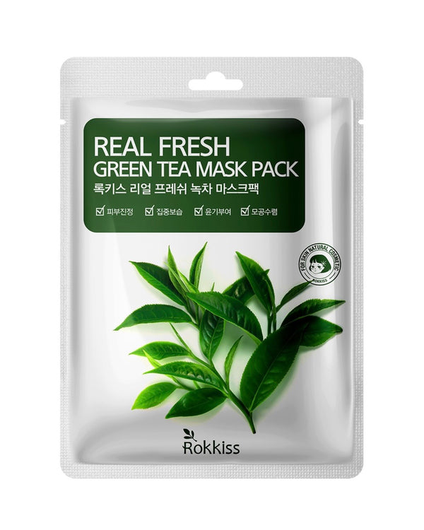 Green Tea Mask Refreshing Mask – Purifying & Balancing Care (50 Sheets)